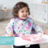 Picture of Bumkins Sleeved Bib for Girl or Boy, Baby and Toddler for 6-24 Mos, Essential Must Have for Eating, Feeding, Baby Led Weaning, Long Sleeve Mess Saving Food Catcher, Soft Fabric, Watercolors Floral