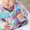 Picture of Bumkins Sleeved Bib for Girl or Boy, Baby and Toddler for 6-24 Mos, Essential Must Have for Eating, Feeding, Baby Led Weaning, Long Sleeve Mess Saving Food Catcher, Soft Fabric, Watercolors Floral