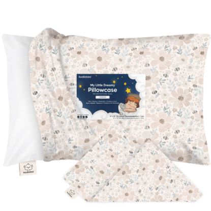 Picture of KeaBabies Toddler Pillowcase 13"x18" - Organic Cotton Toddler Pillowcase for Kids, Boys, Girls, Soft & Durable Cotton Cover for Miniature Sleepy Pillows, Cute Colors,Pillow Sold Separately(Flora Vale)