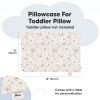 Picture of KeaBabies Toddler Pillowcase 13"x18" - Organic Cotton Toddler Pillowcase for Kids, Boys, Girls, Soft & Durable Cotton Cover for Miniature Sleepy Pillows, Cute Colors,Pillow Sold Separately(Flora Vale)