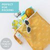 Picture of Bumkins Waterproof Wet Bag for Baby, Travel, Swim Suit, Cloth Diapers, Pump Parts, Pool, Gym Clothes, Toiletry, Strap to Stroller, Daycare, Zipper Reusable Bag, Wetdry Packing Pouch, Yellow