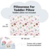 Picture of KeaBabies Toddler Pillowcase 13"x18" - Organic Cotton Toddler Pillowcase for Kids, Boys, Girls, Soft & Durable Cotton Cover for Miniature Sleepy Pillows,Cute Colors,Pillow Sold Separately(Sweet Tooth)