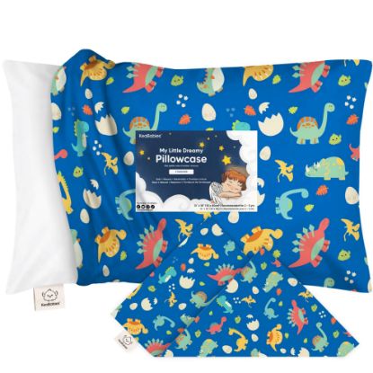 Picture of KeaBabies Toddler Pillowcase 13"x18" - Organic Cotton Toddler Pillowcase for Kids, Boys, Girls, Soft & Durable Cotton Cover for Miniature Sleepy Pillows, Cute Colors, Pillow Sold Separately(DinoWorld)