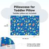 Picture of KeaBabies Toddler Pillowcase 13"x18" - Organic Cotton Toddler Pillowcase for Kids, Boys, Girls, Soft & Durable Cotton Cover for Miniature Sleepy Pillows, Cute Colors, Pillow Sold Separately(DinoWorld)
