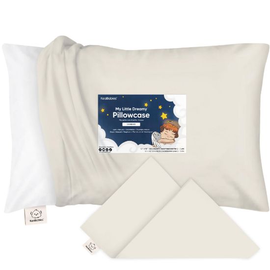 Picture of KeaBabies Toddler Pillowcase 13"x18" - Organic Cotton Toddler Pillowcase for Kids, Boys, Girls, Soft & Durable Cotton Cover for Miniature Sleepy Pillows, Cute Colors, Pillow Sold Separately (Clay)