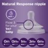 Picture of Philips AVENT Natural Response Baby Bottle Nipples Flow 3, 1M+,SCY963/04 , 4 Count (Pack of 1)