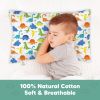 Picture of KeaBabies Toddler Pillowcase 13"x18" - Organic Cotton Toddler Pillowcase for Kids, Boys, Girls, Soft & Durable Cotton Cover for Miniature Sleepy Pillows, Cute Colors,Pillow Sold Separately(Happy Dino)