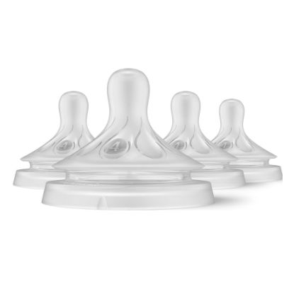 Picture of Philips Avent Natural Response Nipples, Fast Flow (Flow 4), 4-Pack, SCY964/04