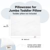 Picture of KeaBabies Toddler Pillowcase for 14X20 Pillow - Organic Jumbo Toddler Pillow Case for Boy, Kids - 100% Natural Cotton Pillowcase for Miniature Sleepy Pillows - Pillow Sold Separately (Soft White)