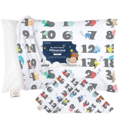Picture of KeaBabies Toddler Pillowcase 13"x18" - Organic Cotton Toddler Pillowcase for Kids, Boys, Girls, Soft & Durable Cotton Cover for Miniature Sleepy Pillows, Cute Colors, Pillow Sold Separately (Kea123)