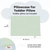 Picture of KeaBabies Toddler Pillowcase 13"x18" - Organic Cotton Toddler Pillowcase for Kids, Boys, Girls, Soft & Durable Cotton Cover for Miniature Sleepy Pillows, Cute Colors, Pillow Sold Separately (Sage)