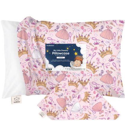 Picture of KeaBabies Toddler Pillowcase 13"x18" - Organic Cotton Toddler Pillowcase for Kids, Boys,Girls,Soft & Durable Cotton Cover for Miniature Sleepy Pillows,Cute Colors,Pillow Sold Separately(Dear Princess)