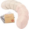 Picture of Organic Nursing Pads - 8 Washable Viscose Derived from Bamboo Breastfeeding Pads, Wash Bag, Reusable Breast Pads for Breastfeeding, Nipple Pads for Breastfeeding Essentials(Neutrals, L 4.8")