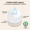 Picture of Organic Nursing Pads - 8 Washable Viscose Derived from Bamboo Breastfeeding Pads, Wash Bag, Reusable Breast Pads for Breastfeeding, Nipple Pads for Breastfeeding Essentials(Neutrals, L 4.8")