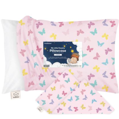 Picture of KeaBabies Toddler Pillowcase 13"x18" - Organic Cotton Toddler Pillowcase for Kids, Boys, Girls, Soft & Durable Cotton Cover for Miniature Sleepy Pillows, Cute Colors, Pillow Sold Separately (Flutter)