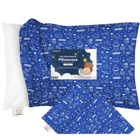 Picture of KeaBabies Toddler Pillowcase for 13X18 Pillow - Organic Toddler Pillow Case for Boy, Kids - 100% Natural Cotton Pillowcase for Miniature Sleepy Pillows - Pillow Sold Separately (Off to Space)
