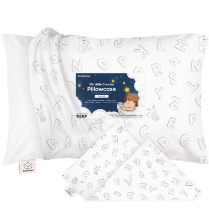 Picture of KeaBabies Toddler Pillowcase 13"x18" - Organic Cotton Toddler Pillowcase for Kids, Boys, Girls, Soft & Durable Cotton Cover for Miniature Sleepy Pillows, Cute Colors, Pillow Sold Separately (ABC Land)