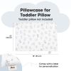 Picture of KeaBabies Toddler Pillowcase 13"x18" - Organic Cotton Toddler Pillowcase for Kids, Boys, Girls, Soft & Durable Cotton Cover for Miniature Sleepy Pillows, Cute Colors, Pillow Sold Separately (ABC Land)