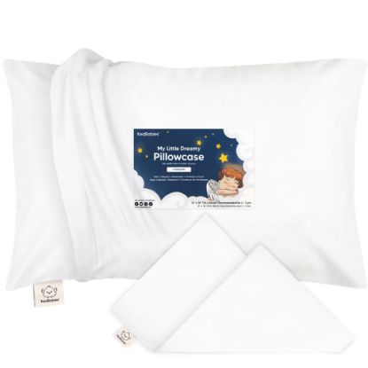 Picture of KeaBabies Toddler Pillowcase 13"x18" - Organic Cotton Toddler Pillowcase for Kids, Boys, Girls, Soft & Durable Cotton Cover for Miniature Sleepy Pillows, Cute Colors,Pillow Sold Separately(Soft White)