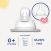Picture of MAM Bottle Nipples Extra Slow Flow Nipple Size 0, for Newborn Babies and Older, SkinSoft Silicone Nipples for Baby Bottles, Fits All MAM Bottles, 4 Count (Pack of 1)