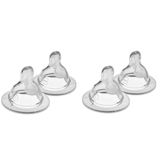 Picture of MAM Bottle Nipples Slow Flow Nipple Level 1, for Newborns and Older, SkinSoft Silicone Nipples for Baby Bottles, Fits All MAM Bottles, 4 Pack