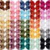 Picture of CÉLLOT 50 Pieces 4.5 Inch Hair Bows for Girls Clips Grosgrain Ribbon Boutique Hair Bow Alligator Clips For Girls Teens Toddlers Kids in Pairs