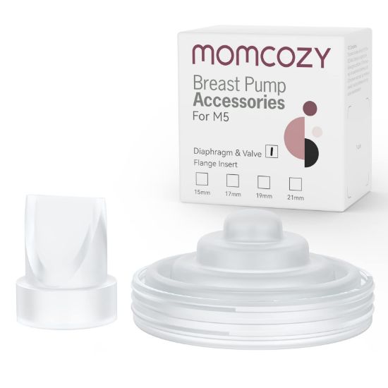 Picture of Momcozy Duckbill Valves & Silicone Diaphragm Compatible with Momcozy M5. Original Momcozy M5 Breast Pump Replacement Accessories, 1 Pack