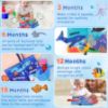 Picture of BBWOO Baby Book Toys 0-6 Months, Baby Boy Girl Shower Gifts, Baby Toys 6 to 12 Months, Tummy Time Crinkle Book with Teether, Christmas Stocking Stuffers, Touch and Feel Book for Babies Infant Newborn