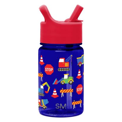 Picture of Simple Modern Kids Water Bottle Plastic BPA-Free Tritan Cup with Leak Proof Straw Lid | Reusable and Durable for Toddlers, Boys | Summit Collection | 12oz, Under Construction