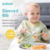 Picture of Bumkins Sleeved Bib for Girl or Boy, Baby and Toddler for 6-24 Mos, Essential Must Have for Eating, Feeding, Baby Led Weaning, Long Sleeve Mess Saving Food Catcher, Soft Fabric, Camp Gear Green
