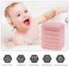 Picture of Cute Castle 12 Pack Muslin Baby Washcloths - Large 12'' by 12'' - Ultra Soft 100% Cotton - Super Absorbent Burp Cloths for Unisex, Boy, Girl -Pink