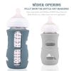 Picture of 3 Pack Silicone Sleeves for Avent Natural Glass Baby Bottles, Anti Breakage Baby Bottle Holder, Compatible Philips Avent Glass Natural Baby Bottle 8 oz (Grey+Dark Blue+Apricot)