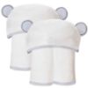 Picture of SWEET DOLPHIN 2 Pack Hooded Baby Towel, 100% Rayon Made from Bamboo, Baby Bath Towel with Hood for Babies, Infant, Toddler and Kids, Large 35 x 35 inch - White