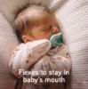 Picture of Nanobebe Baby Pacifiers 0-3 Month - Orthodontic, Curves Comfortably with Face Contour, Award Winning for Breastfeeding Babies, 100% Silicone, Baby Registry Gift 4pk,Pink/Grey