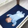 Picture of Biloban Pack and Play Sheets Fitted, 2 Pack Pack and Play Sheet Fits for Graco Pack n Play Mattress, Neutral Playard Sheets for Baby Boys and Girl, Grey & Navy, 38”X 26”