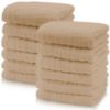 Picture of Cute Castle 12 Pack Muslin Baby Washcloths - Large 12'' by 12'' - Ultra Soft 100% Cotton - Super Absorbent Burp Cloths for Unisex, Boy, Girl -Brown