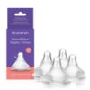 Picture of Lansinoh NaturalWave Baby Bottle Nipples - 100% Soft, Durable Silicone, Made Without BPA BPS, Anti-Colic, Supports Baby’s Developing Mouth and Teeth, Extra Slow Flow, Size XS, 4 Count, 0+ Months