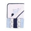 Picture of Luvable Friends Unisex Baby Hooded Towel with Five Washcloths, Whale, One Size