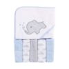 Picture of Luvable Friends Unisex Baby Hooded Towel with Five Washcloths, Elephant Spray, One Size