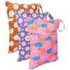 Picture of babygoal Wet Dry Bags for Baby Cloth Diapers, Washable Travel Bags, Beach, Pool, Gym Bag for Swimsuits & Wet Clothes with Two Zippered Pockets 3 Pack 3LN07