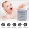 Picture of Cute Castle 12 Pack Muslin Baby Washcloths - Large 12'' by 12'' - Ultra Soft 100% Cotton - Super Absorbent Burp Cloths for Unisex, Boy, Girl -Slate