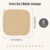 Picture of Baby Washcloths -100% Cotton Muslin Soft Baby Bath Wash Cloths and Absorbent Baby Wipes for Newborns Kids Girls and Boys - 12 Pack, 12x12 Inches - Brown
