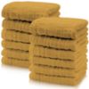 Picture of Cute Castle 12 Pack Muslin Baby Washcloths - Large 12'' by 12'' - Ultra Soft 100% Cotton - Super Absorbent Burp Cloths for Unisex, Boy, Girl -Honey