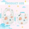 Picture of Zainpe 6Pcs Snap Muslin Cotton Baby Bibs Strawberry Lemon Avocado Pattern Infants Feeding Bib Adjustable Machine Washable Unisex Burp Cloths with 6 Absorbent & Soft Layers for Drooling and Teething