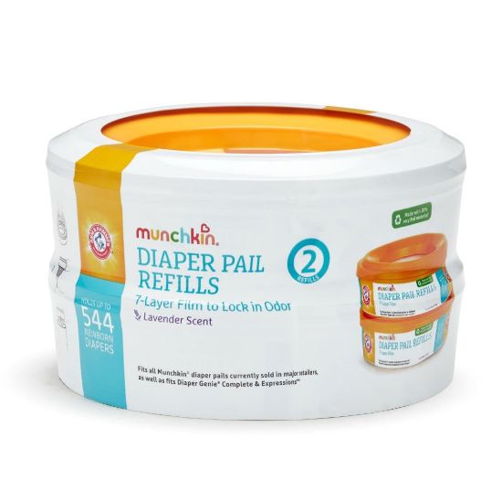 Picture of Munchkin® Arm & Hammer Diaper Pail Refill Rings, Holds up to 544 Newborn Diapers, 2 Pack
