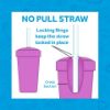 Picture of Re-Play Made in USA 2 Pack Straw Cups for Toddlers, 10 Oz. - Reusable Kids Cups with Straws and Lids, Dishwasher/Microwave Safe - Toddler Cups with Straws 3.13" x 5.5", Bright Pink/Purple