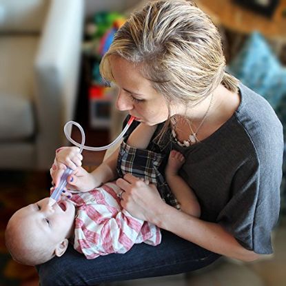 Picture of Baby Nasal Aspirator with 24 Hygiene Filters, Snot Sucker for Baby, Straw for Stuffy Nose- Non-toxic, Cleanable and Reusable
