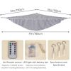Picture of Basumee Stuffed Animals Net or Hammock with LED Light Hanging Toy Net Hammock for Stuffed Animals Storage Stuff Animals Hammocks for Nursery Kids Room with Remote Control, 8 Kinds of Lights(Pack of 1)