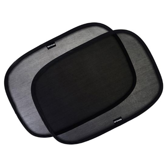 Picture of Enovoe Car Window Shades for Baby (2 Pack) - 21x14 Inches Sun Shade Blocker, Cling - Glare Shield and UV Rays Protection for Your Child - Side Window Screens for SUV- Mesh Window Shades for car Baby