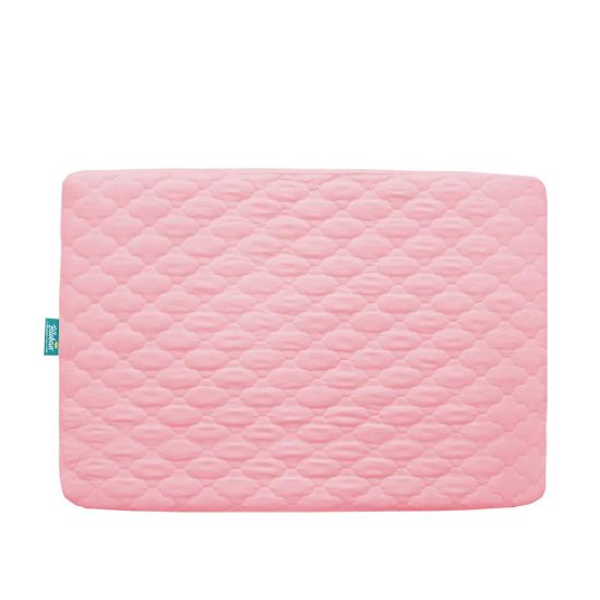 Picture of Pack and Play Mattress Protector Sheets Fitted Waterproof Pack and Play Mattress Pad Cover, Compatible with Graco Pack n Play & Dream On Me & Pamo Babe, Playpen/Playard Sheet Quilted, Pink, 39" x 27"